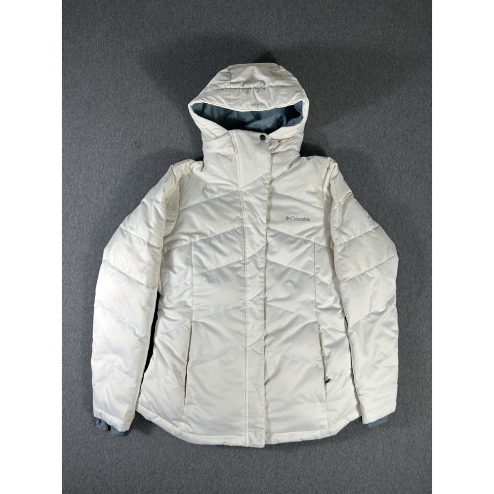 Columbia Omni-Heat Women's White Insulated Ski Jacket Size M